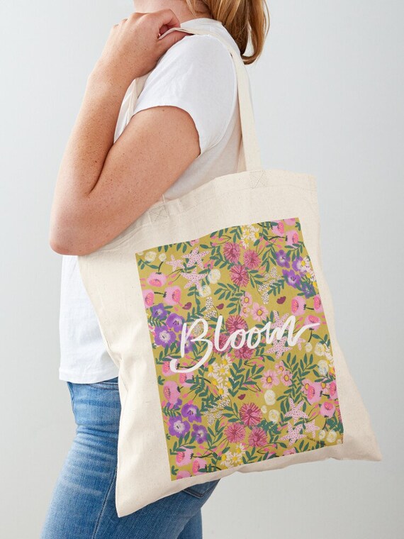 Bloom Tote Bag-botanical Print-flower Power-studio Lawiene