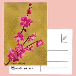 Little cherry blossom greetingcard-postcard-ansichtkaart-small gift-blossom-Studio LaWiene-wall art-bulletjournal-stationary-botanical print
