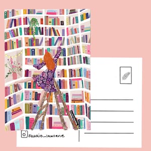 These books Greetingcard postcard book illustration afbeelding 1