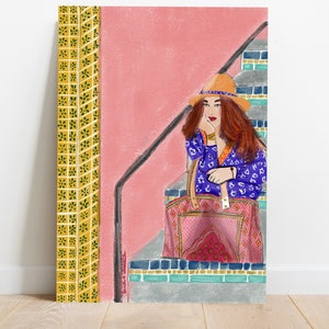 Marrakech Madou - art print - A3 illustration print - wall art - colorful - travel inspired - interior art