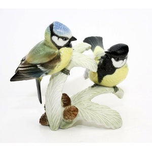 Hutschenreuther, Porcelain, Titmouse Birds, Germany