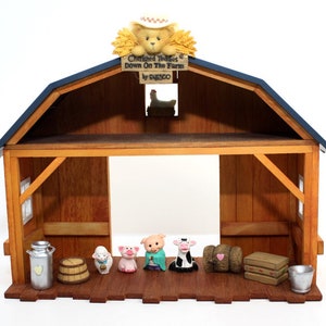 Cherished Teddies, Down on the Farm, Barn Display, 990248 - Etsy