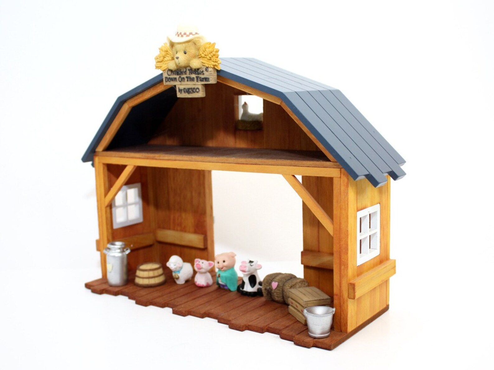 Cherished Teddies, Down on the Farm, Barn Display, 990248 - Etsy
