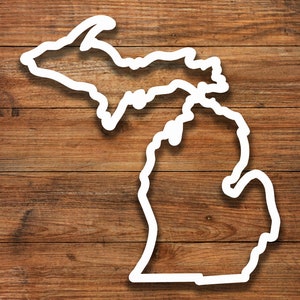 Michigan Outline MI Border Decal (5&quot;)
