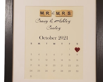 Wedding Date Frame | Etsy