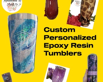 Personalized Epoxy Resin Tumbler: Custom Stainless Steel Design
