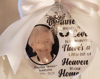 Personalized Photo Memorial Ornament: Keepsake Remembrance Gift