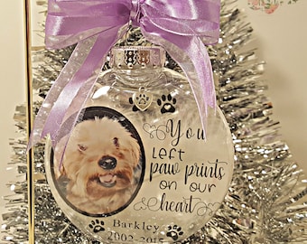 Personalized Pet Photo Ornament: Memorial Keepsake Gift
