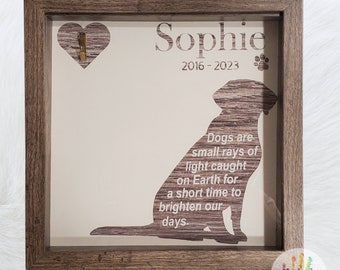 Pet Loss Gifts|Personalized Pet Memorial Shadow Box|Cat Loss Gift|Dog Loss Gift|Pet Bereavement Gift|Pet Sympathy Gift|Pet Loss Memorial