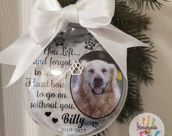 Personalized Pet Memorial Ornament: Photo Keepsake Gift