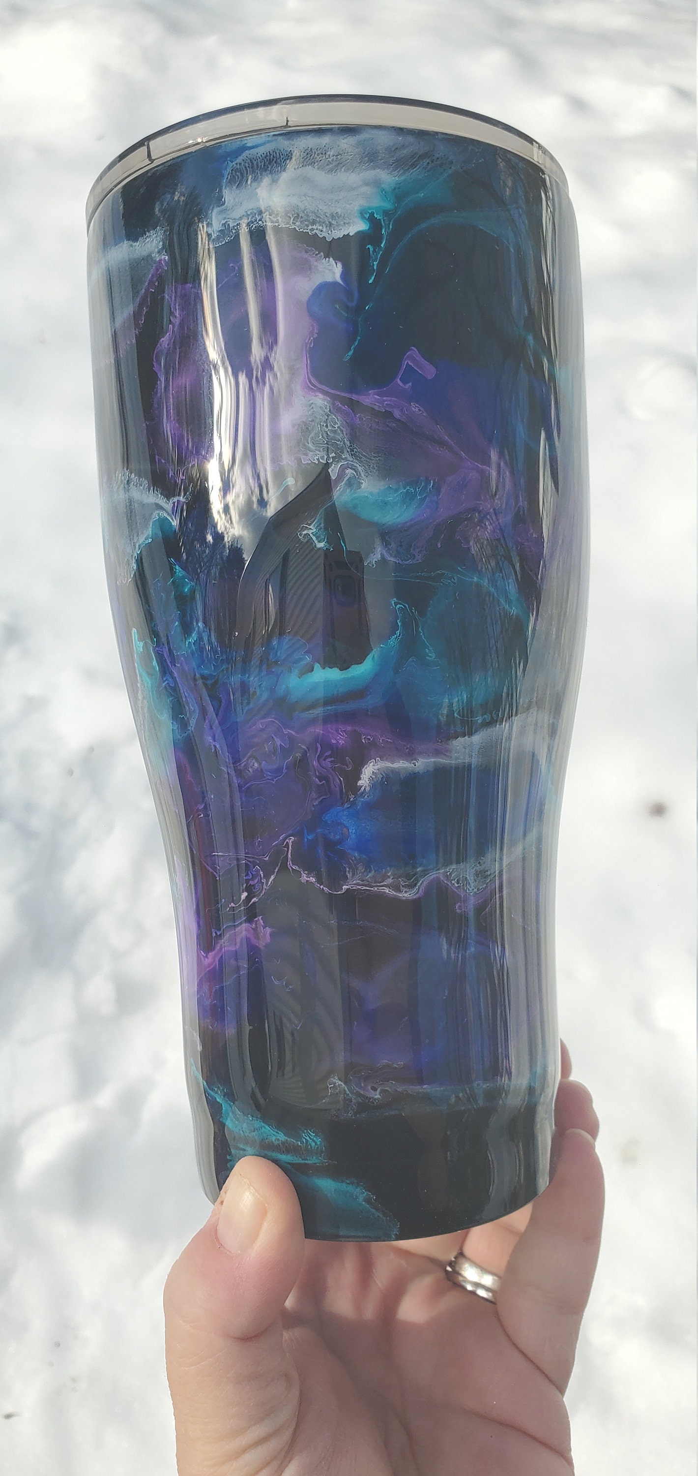 Ready To Ship Epoxy Tumbler Alcohol Ink Swirl 30 oz. Modern Etsy