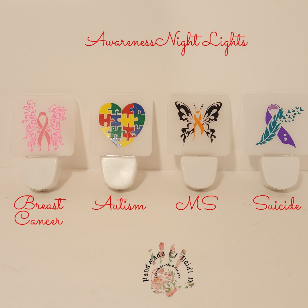 Awareness LED Night Light Breast Cancer Awareness MS Etsy UK