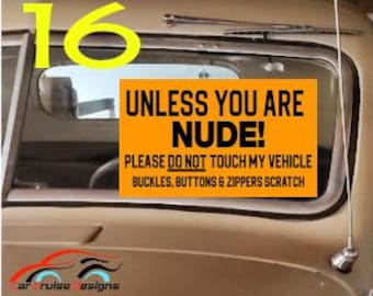 Don't Touch Car Window Sign: Classic Car Show Accessory