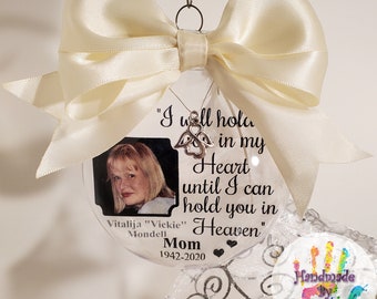 Personalized Photo Memorial Ornament: Keepsake Remembrance Gift