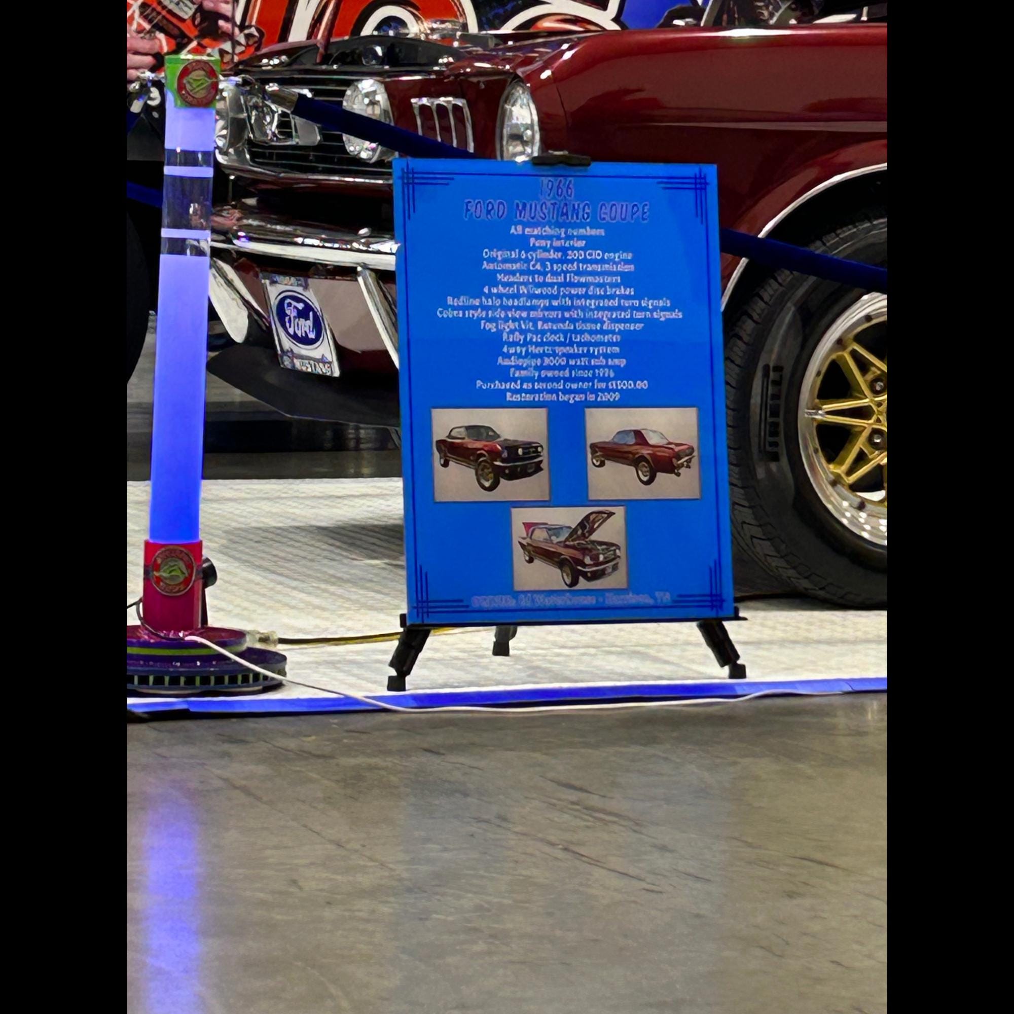 Custom Vehicle Info Sign | 3mm Aluminum Composite Car Show Display ...