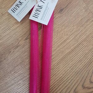 May include: Two pink tulle gift bags with thank you tags attached. The tags say "Thank you for your support! Small businesses like ours couldn't exist without you!"