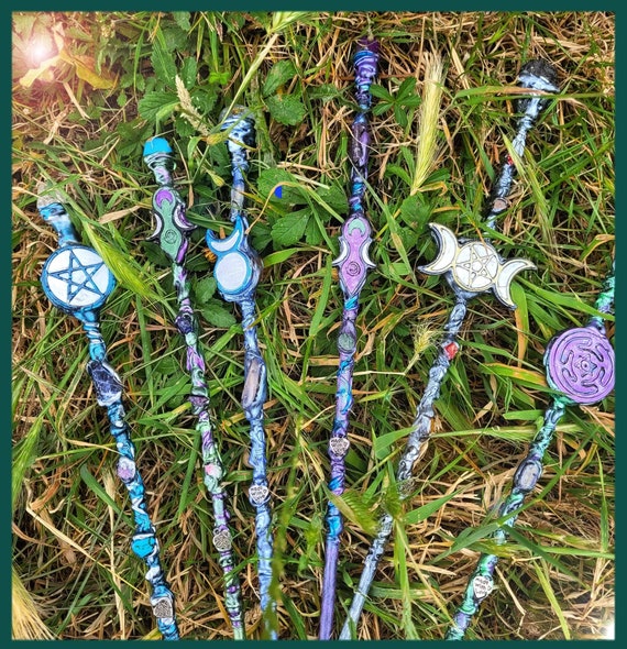 Wiccan|Pagen |witch|Hecates wheel|Triquetra|Horned god|Pentagram|The Tripple Moon|crystal wand | Wands|Wand|witchcraft|witches|spells