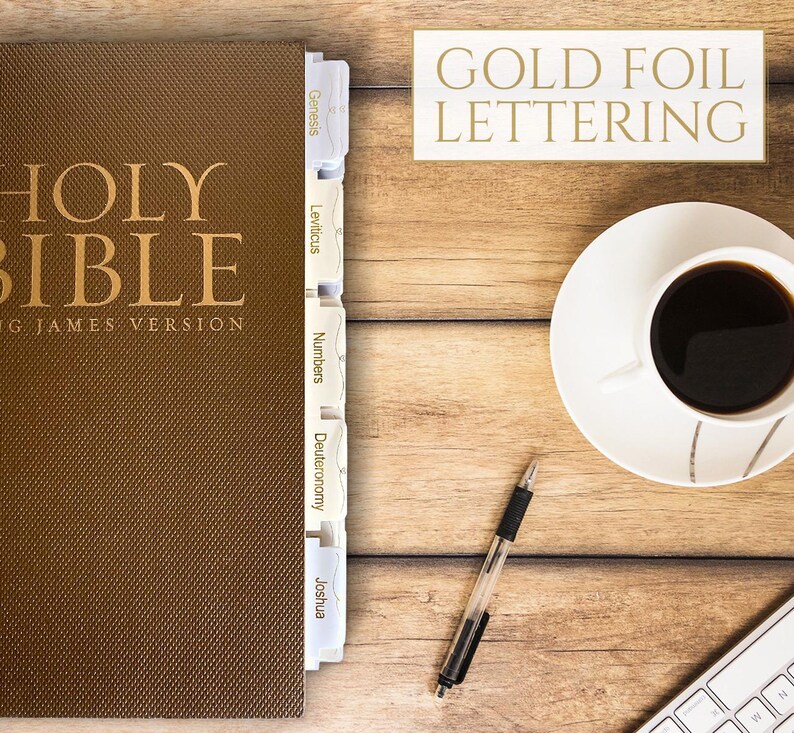 Laminated Bible Tabs With Gold Effect, Peach and Pink, Set of 75 - Etsy