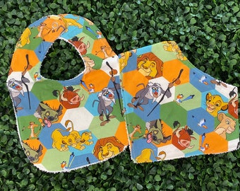 Baby Bib & Burp Cloth | Lion King