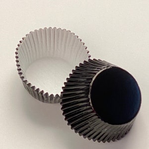MINI Foil Cupcake Baking Liner 50 ct - Black