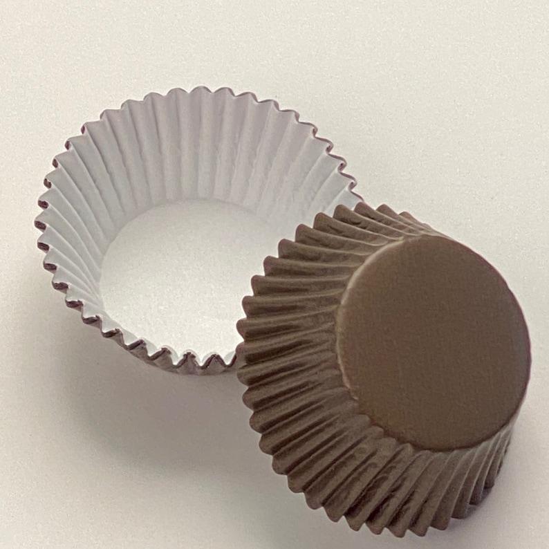 STANDARD Foil Cupcake Baking Liner 50 Ct Brown Etsy