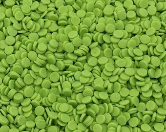 Confetti Sequin Sprinkles 4oz jar (approx 3.2oz) - Lime Green
