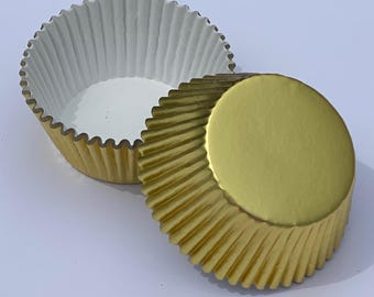 TREAT CUP Foil Cupcake Liners / Baking Cups - Gold 500 ct