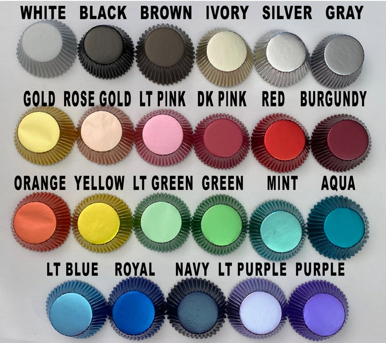 Foil Cupcake Baking Liner 50 ct Brown Etsy