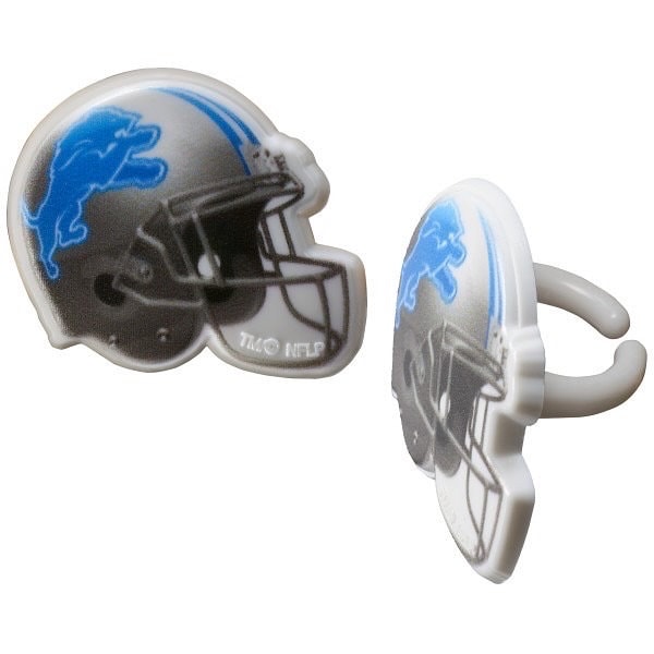 Cupcake Topper Rings 12 ct - Detroit Lions NFL