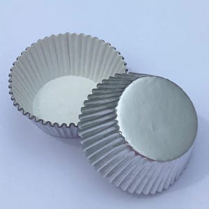 Silver Foil Cupcake Liner - STANDARD size | 50 count | Grease-Proof Baking Cups