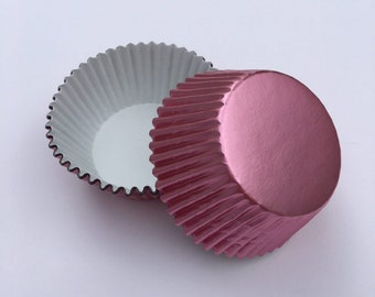 MINI Foil Cupcake Baking Liner 50 ct - Light Pink