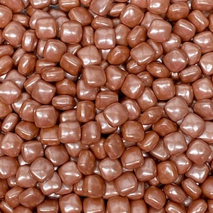 Rose Gold Square Sprinkles approx 4oz jar - 3/8” Pearlized