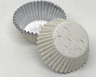 BIRCH TREE BARK Foil Cupcake Liner - Standard size | 500 count bulk sleeve | Grease-Proof Baking Cups