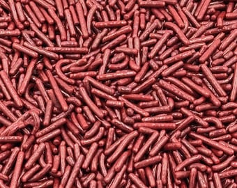 Jimmies Sprinkles 4oz jar (approx 3.2oz) - Maroon / Burgundy
