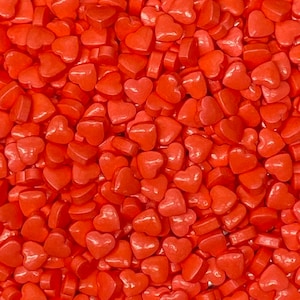 Sprinkles approx 4oz jar - Thick Red Hearts