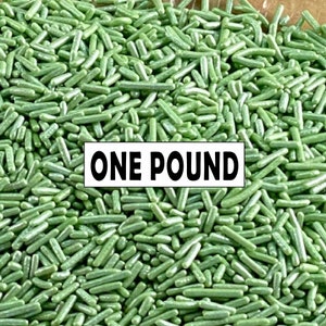 Jimmies Sprinkles 1 lb Bag - Pearlized Green Jimmies