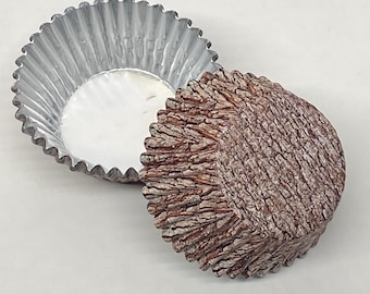 TREE BARK Foil Cupcake Liner - STANDARD size | 500 count bulk sleeve | Grease-Proof Baking Cups