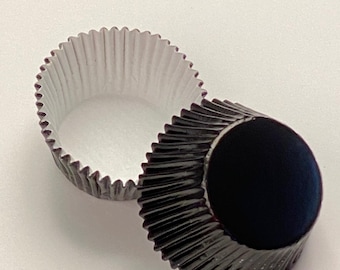TREAT CUP Foil Cupcake Liners / Baking Cups - Black 500 ct