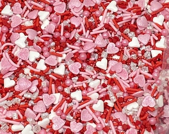 Sprinkles Mix approx 4oz jar - Heartfelt Valentines Blend