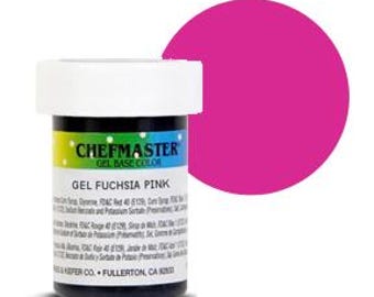 Chefmaster Gel Paste Food Color 1oz jar - Fuchsia Pink