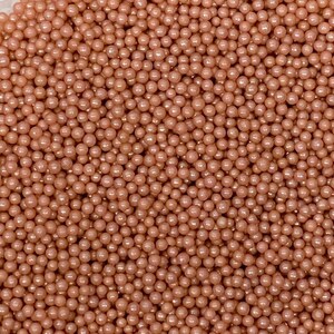 16 oz Pearlized Rose Gold #2 4mm Bead Sprinkles - 1lb bag