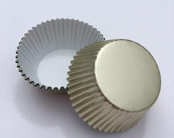 MINI Foil Cupcake Baking Liner 50 ct - Ivory