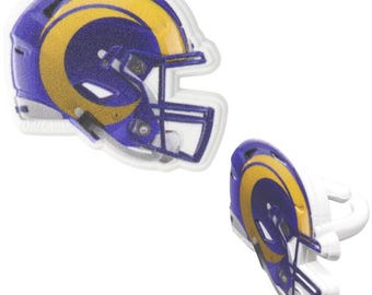 NFL Los Angeles Rams™ Helmet Cupcake Rings - 12 Count | Official Football Party Toppers
