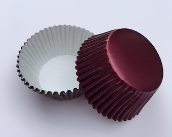 TREAT CUP Foil Cupcake Liners / Baking Cups - Burgundy 500 ct
