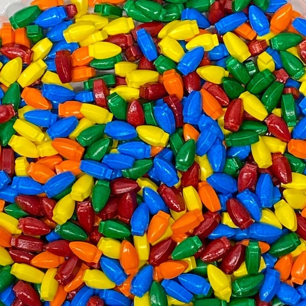 Sprinkles approx 4oz jar - Christmas Holiday Lights Lightbulb