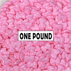 Pink Bow Sprinkles 1 lb Bag