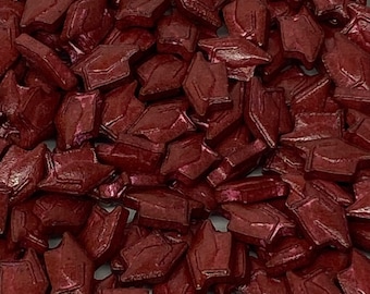 Sprinkles approx 4oz jar - Graduation Grad Caps BURGUNDY