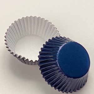 MINI Foil Cupcake Baking Liner 50 ct - Navy Blue