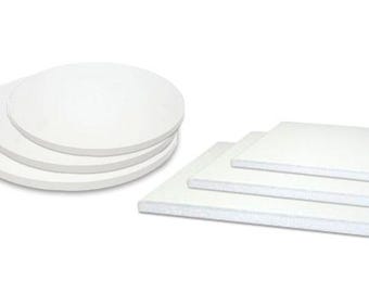 Cake Drum 1/2" thick - WHITE SQUARE 14"