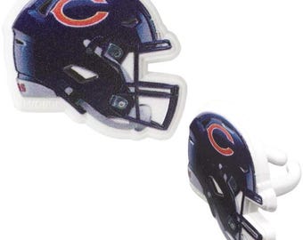 NFL Chicago Bears™ Helmet Cupcake Rings - 12 Count | Official Football Party Toppers